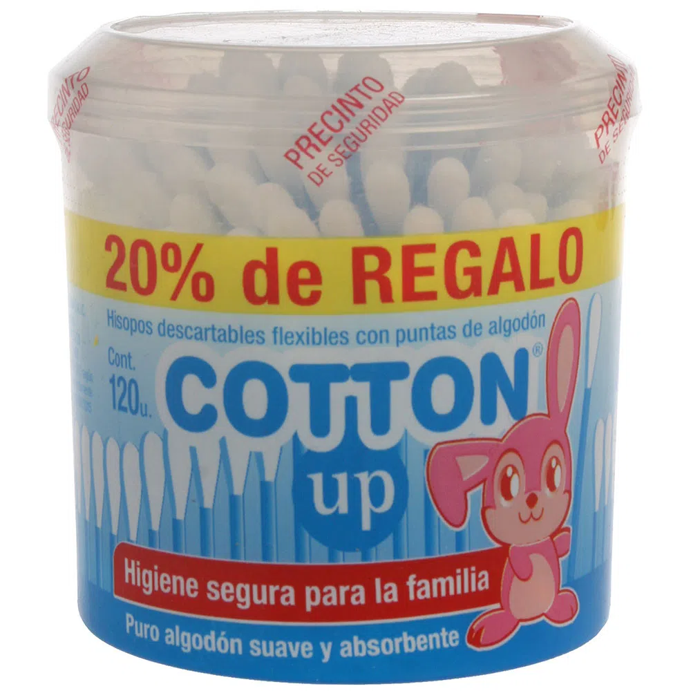 HISOPOS COTTON UPx120 +20% DE REGALO