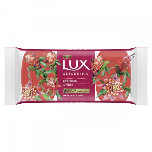 JABON DE TOCADOR LUX GLICERINA x3x90GR BROMELIA