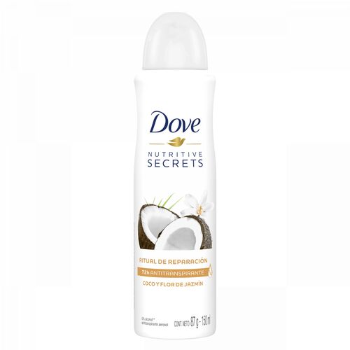 DESODORANTE EN AEROSOL ANTITRANSPIRANTE DOVE x150ML NUTRITIVE SECRETS COCO Y JAZMIN