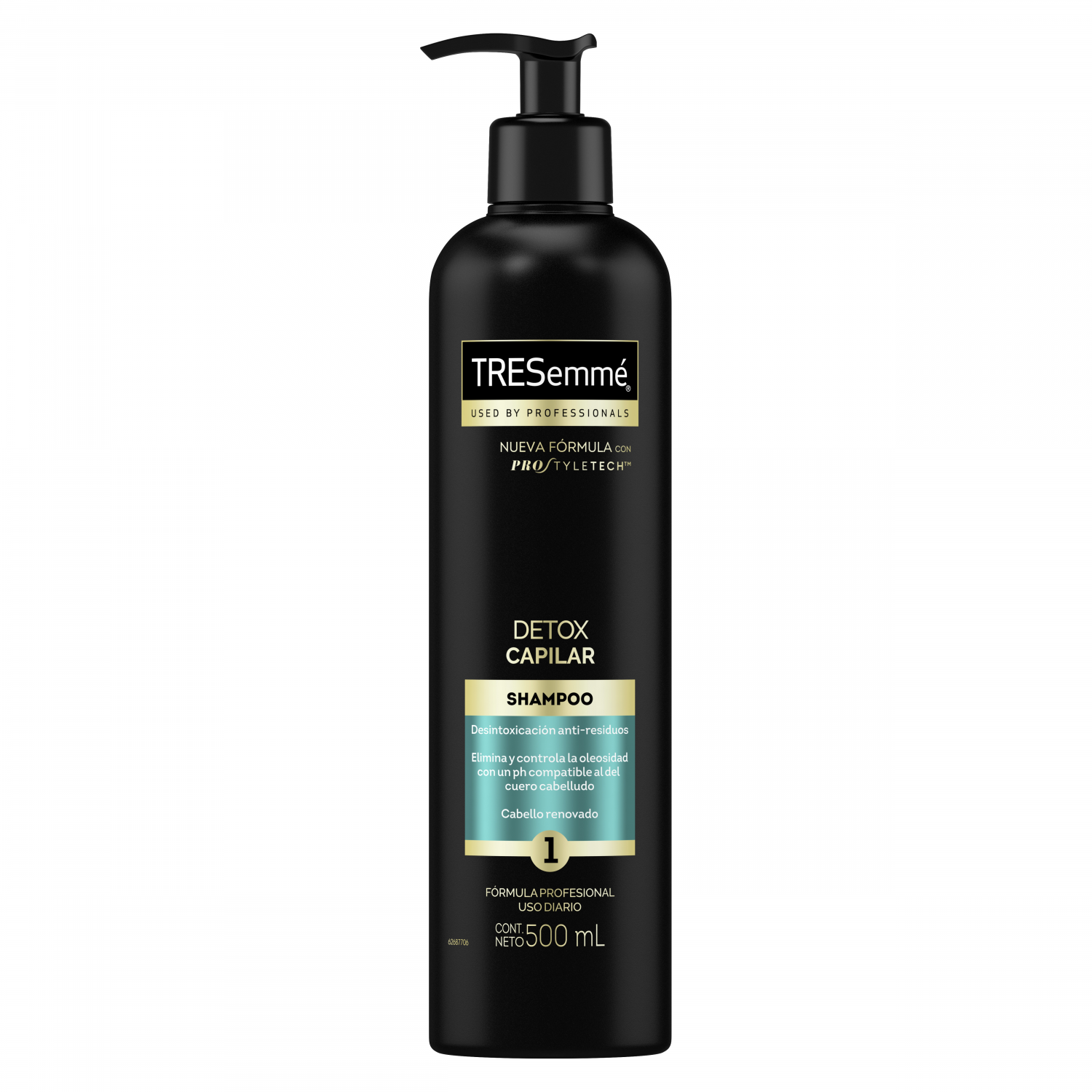 SHAMPOO TRESEMME x500ML DETOX CAPILAR CON DOSIFICADOR