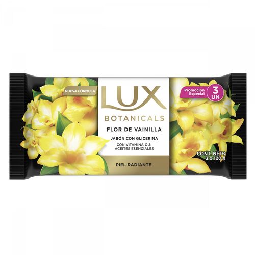 JABON DE TOCADOR LUX BOTANICALS x3U x120GR FLOR DE VAINILLA