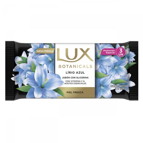 JABON DE TOCADOR LUX BOTANICALS x3U x120GR LIRIO AZUL