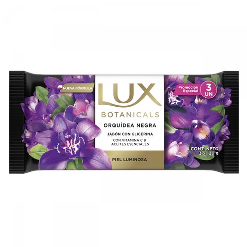 JABON DE TOCADOR LUX BOTANICALS x3U x120GR ORQUIDEA NEGRA