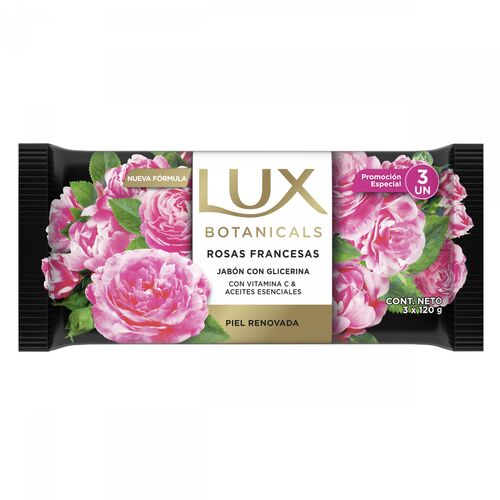 JABON DE TOCADOR LUX BOTANICALS x3U x120GR ROSAS FRANCESAS