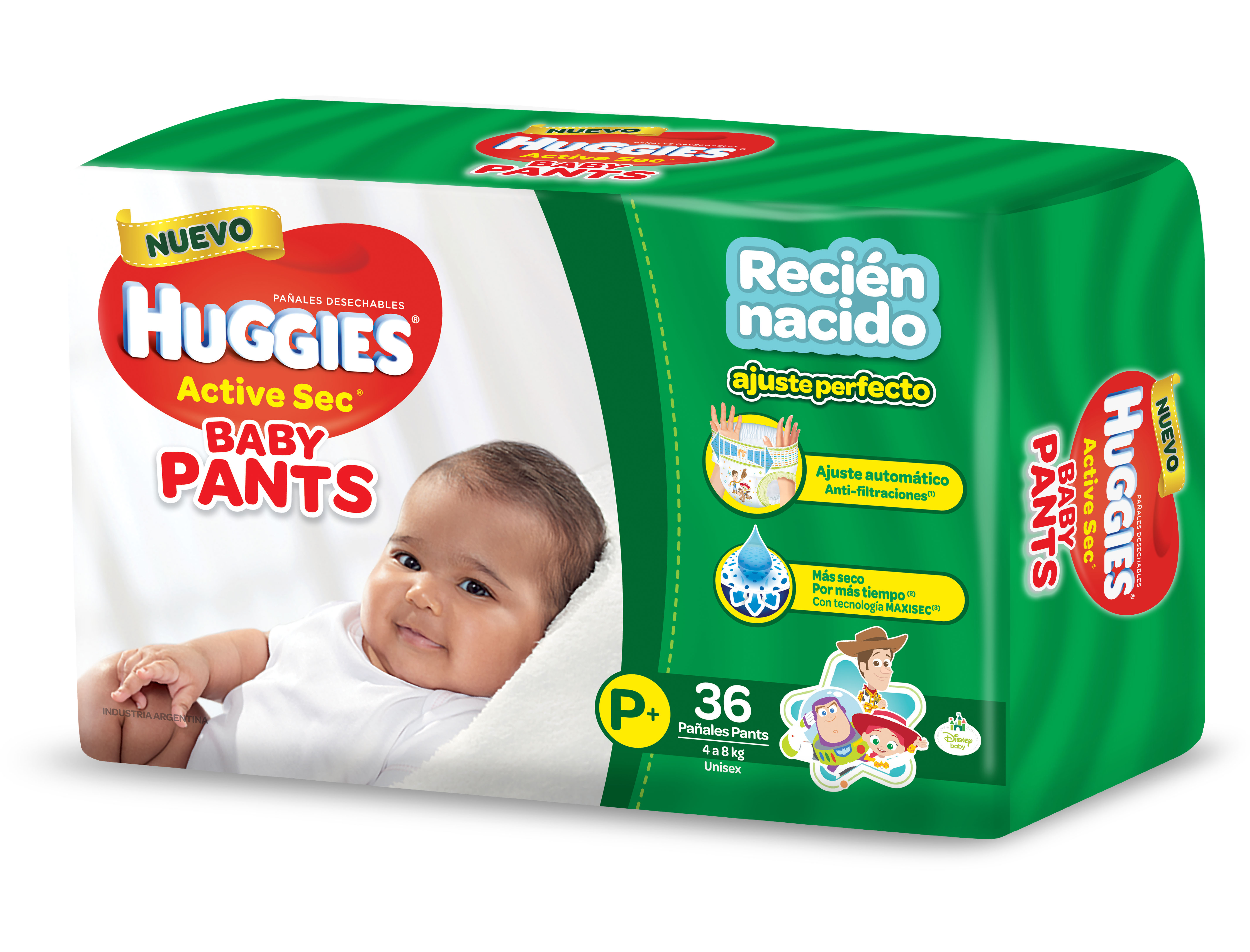 PAÑ.HUGGIES BABY PANTS Px36