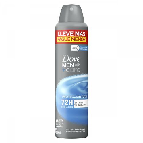 DESODORANTE EN AEROSOL ANTITRANSPIRANTE DOVE MEN x250ML PROTECCION TOTAL